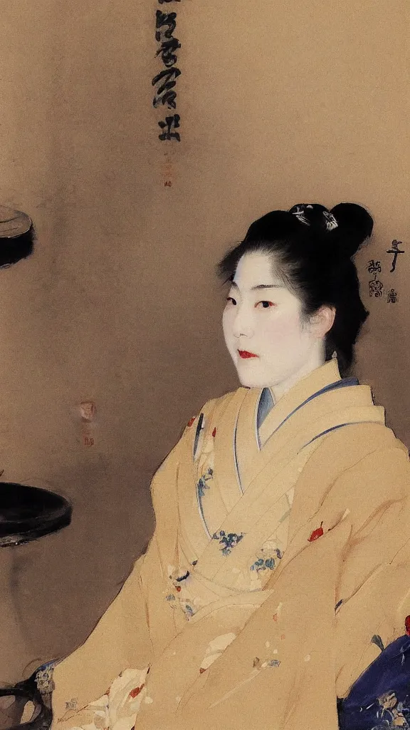 Prompt: a japanese kiseru painted by john singer sargent