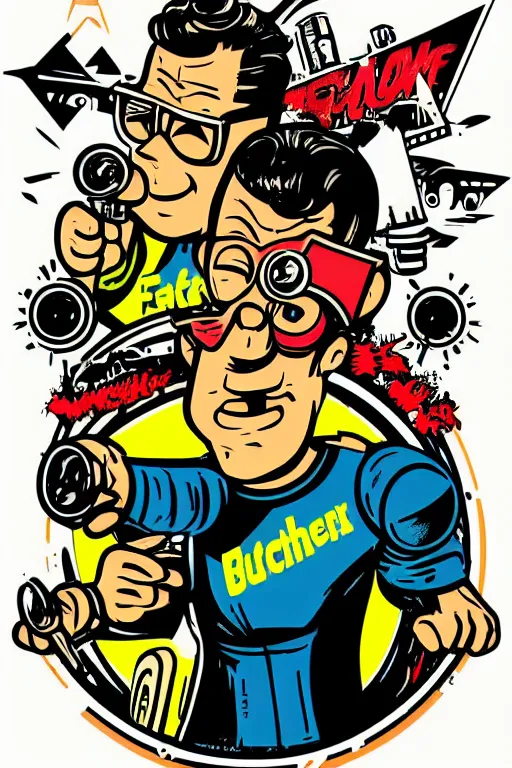 Image similar to fallout 7 6 retro futurist illustration art by butcher billy, sticker, colorful, illustration, highly detailed, simple, smooth and clean vector curves, no jagged lines, vector art, smooth andy warhol style