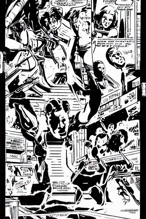 Image similar to A page from the X-Files comic, by Jack Kirby (1968)