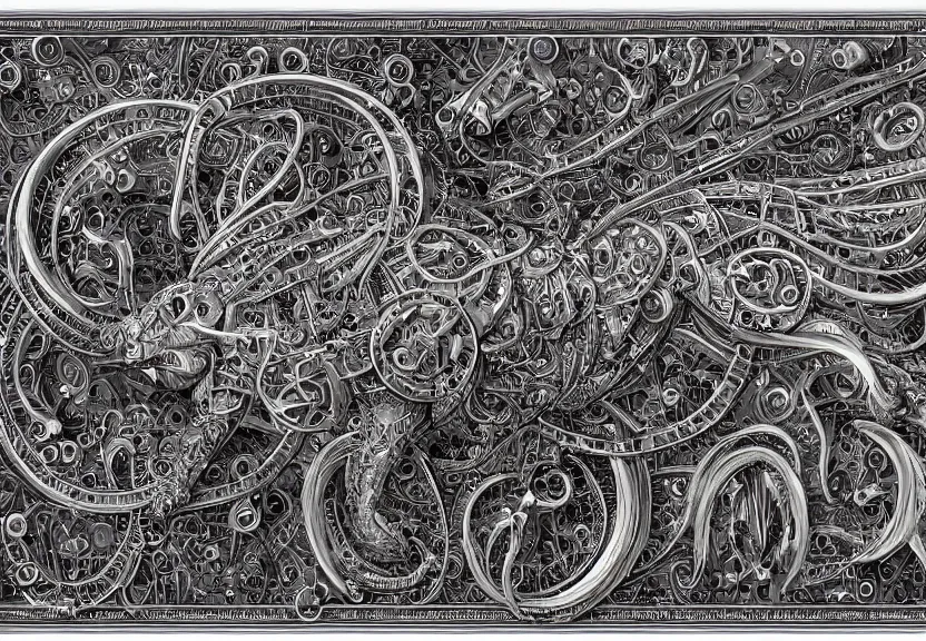 Image similar to 1 / 4 schematic blueprint of highly detailed ornate filigreed convoluted ornamented elaborate cybernetic rat, full body, character design, inside frame, middle of the page, art by da vinci