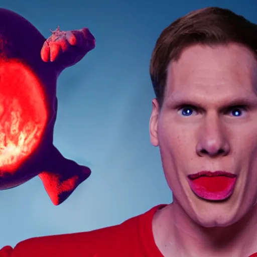 Image similar to peep the horror, jerma 9 8 5, red pulsating blob