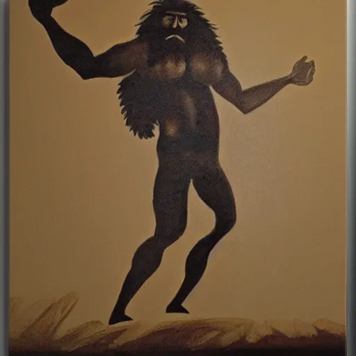 Image similar to a caveman wall painting of darksearch