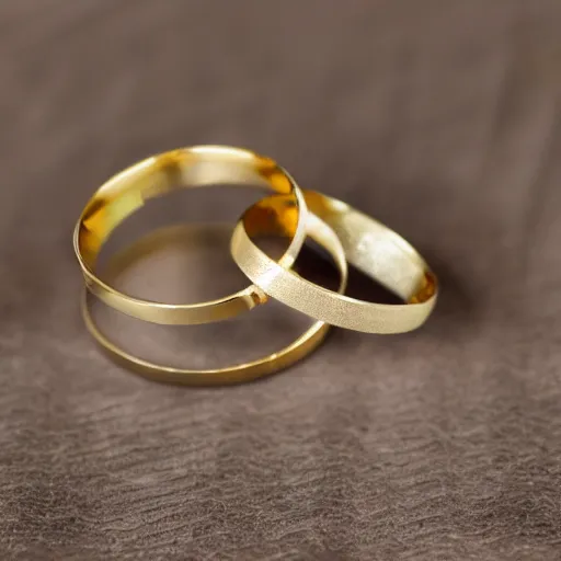 Image similar to gold wedding rings, thin, twist in the middle, white background