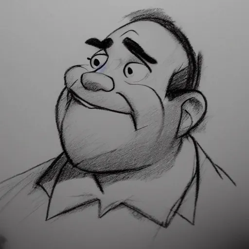 Image similar to milt kahl pencil sketch of danny devito