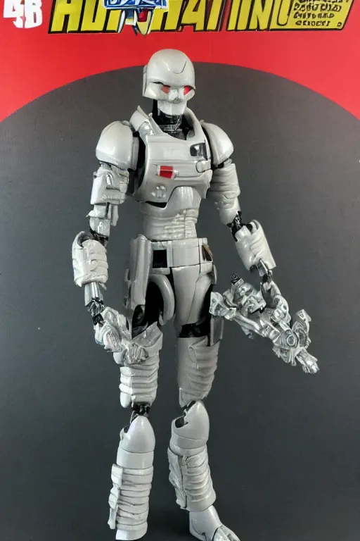 Image similar to 1 9 8 6 kenner action figure, 5 points of articulation, heroic human proportions, sci fi, 8 k resolution, high detail, front view, t - pose, space, star, he - man, gi joe, he man, warhammer 4 0 0 0