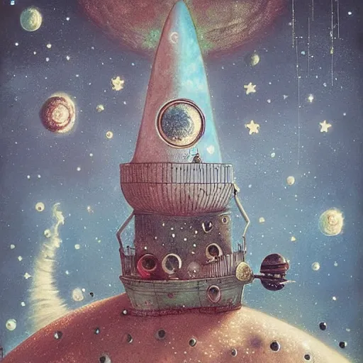 Prompt: Liminal space in outer space by Alexander Jansson