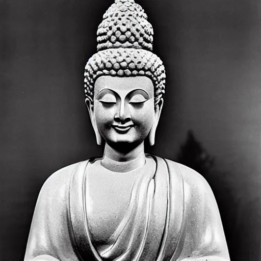 Image similar to Lucille Ball as a Buddha statue,