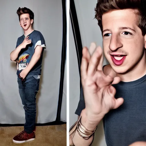 Image similar to charlie puth photographed by terry richardson