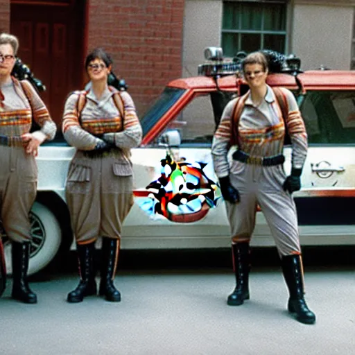 Prompt: « the ghostbusters hubting casper »
