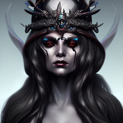 Image similar to Goddess of death, highly detailed, digital painting, artstation, concept art, smooth, sharp focus, illustration