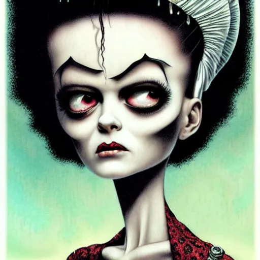 bride of frankenstein in the style of nicoletta | Stable Diffusion ...