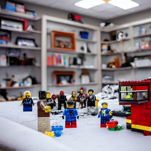 Prompt: january 6 th insurrection, lego playset, wide angle,