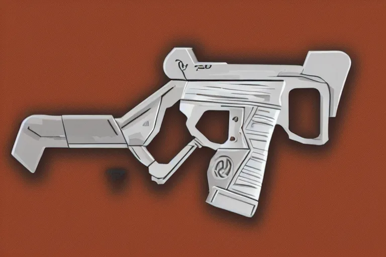 Prompt: Concept art of a futuristic luger pistol