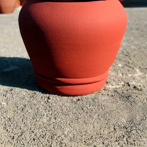Image similar to Red Conical clay pot