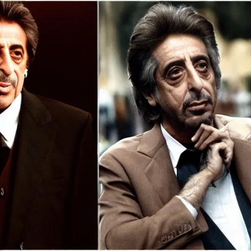 Image similar to robert dinero and al pacino as one person