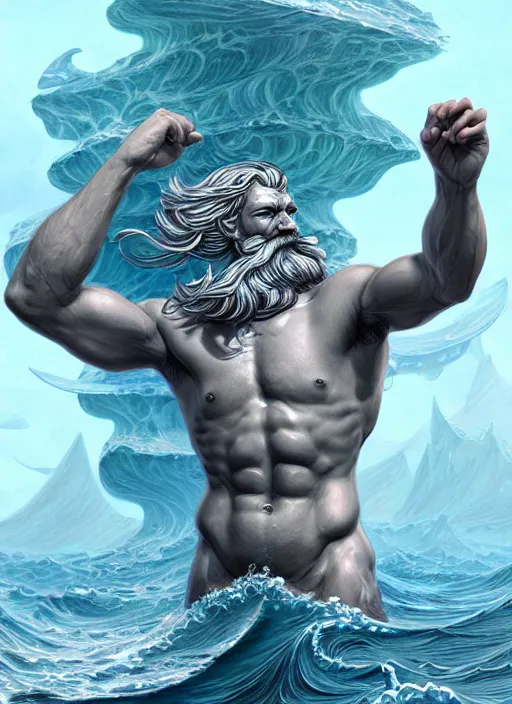 Prompt: poseidon, realistic dream illustration, fantasy, highly detailed, digital painting, refreshing, trending on artstation, concept art, smooth, illustration by james jean