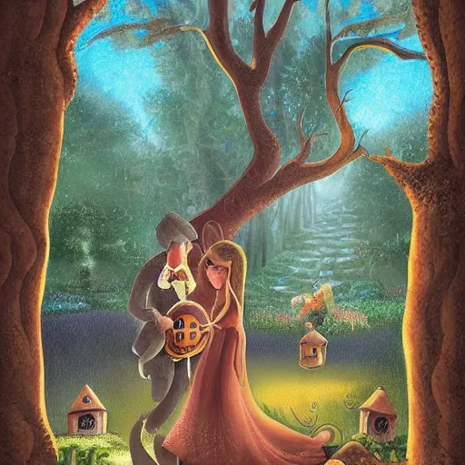 Image similar to fairytale, illustration by scott gustafson