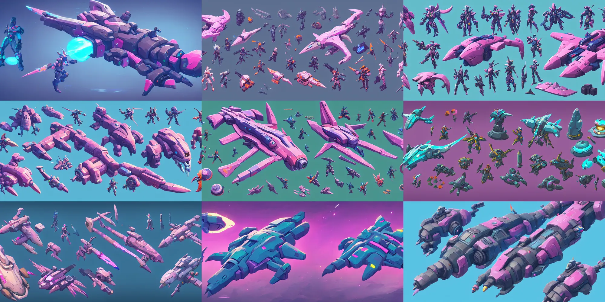 Prompt: game asset of starship, in gouache detailed paintings, props, stylized, 2 d sprites, kitbash, arcane, overwatch, blue and pink color scheme, 8 k, close up
