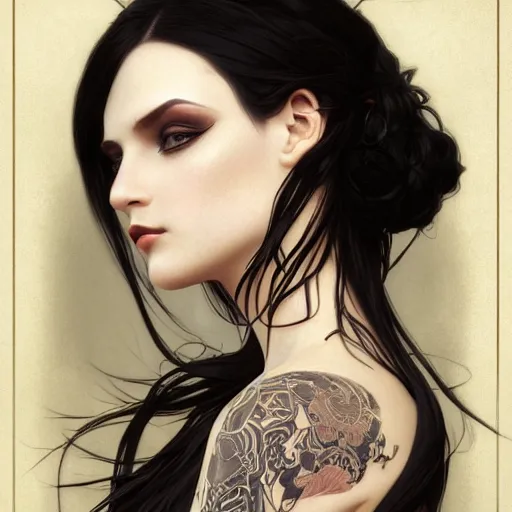 ArtStation - Pretty goth girl looking at you