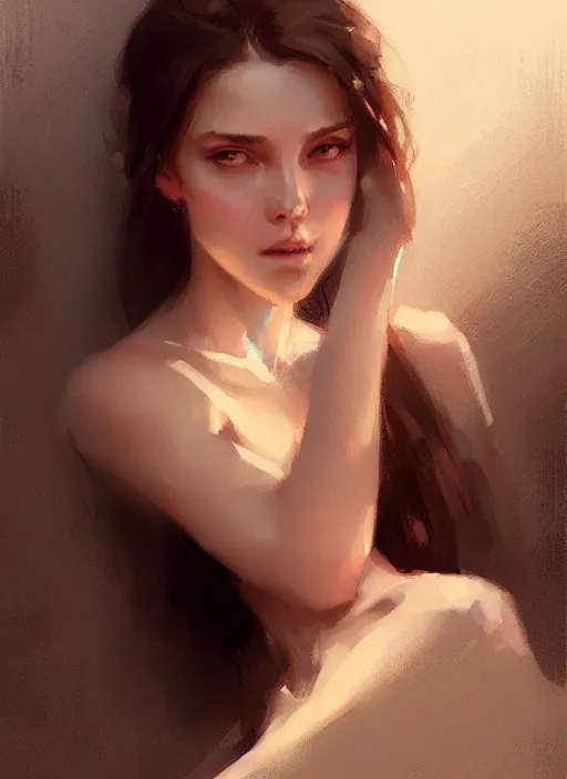 Prompt: a portrait of a pretty young lady by greg rutkowski