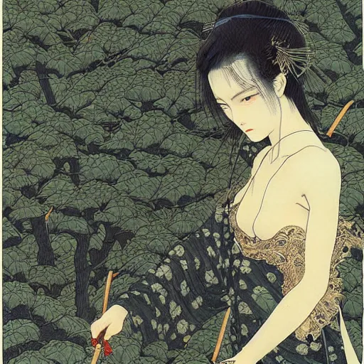 Prompt: revenge, Takato Yamamoto, high detail, award winning illustration