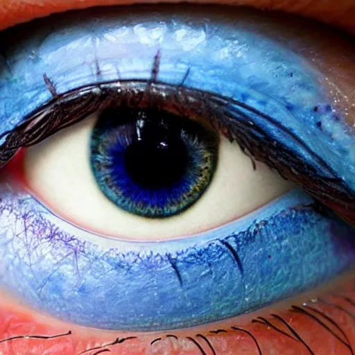 Image similar to beautiful photo, blue iris eye photo, only eyeball, perfect eye, realistic