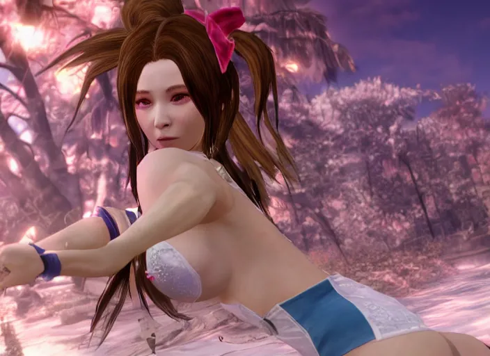 Prompt: Belle Delphine as a playable character in Dead or Alive, detailed game screenshot 4K