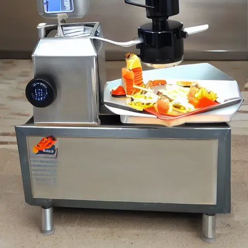 Prompt: an best food machine robot and hard in home