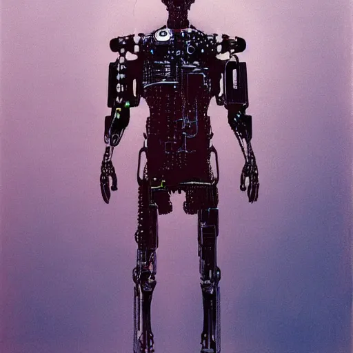 Image similar to a cyborg mutating uncontrollably concept art by syd mead and Zdzisław Beksiński