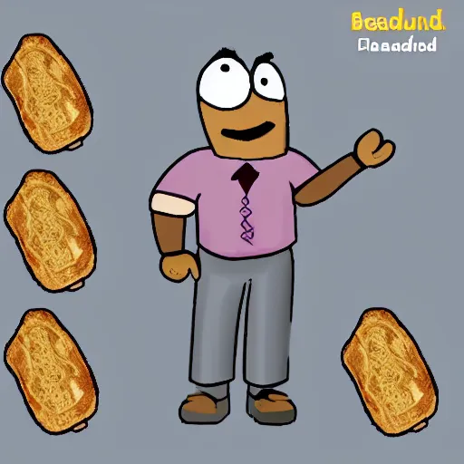 Image similar to [ bread toast ] character