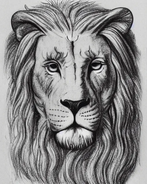 Image similar to four of an eagle, face of an lion, face of an ox, face of an human, on one creature. drawn by da vinci