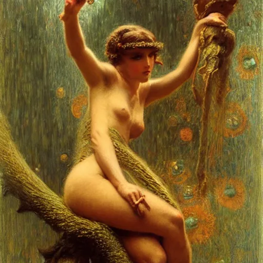 Image similar to highley detailed potrait of a spider, painting by gaston bussiere, craig mullins, j. c. leyendecker, lights, art by ernst haeckel, john william godward, hammershøi,