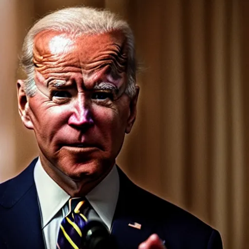 Image similar to A still of Joe Biden in The Shining