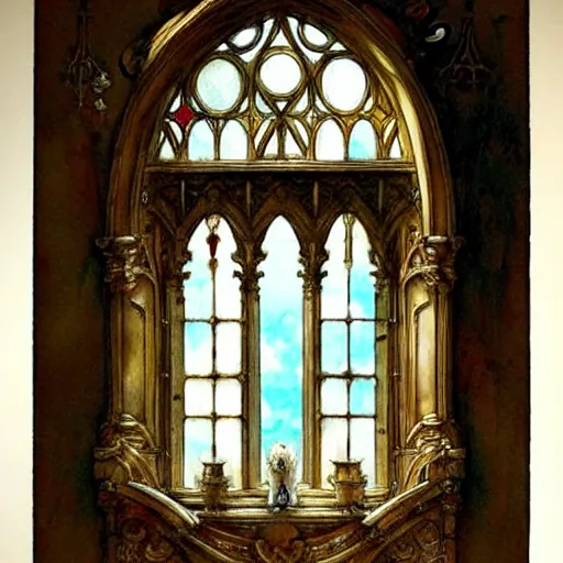 Image similar to ( ( ( ( ( ornate royal window. muted colors. ) ) ) ) ) by jean - baptiste monge!!!!!!!!!!!!!!!!!!!!!!!!!!!