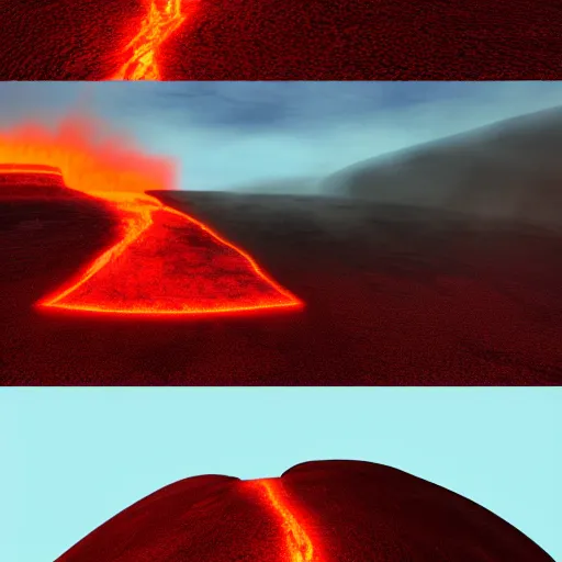 Image similar to a lava factory in a magma realm, futuristic, sci-fi, featured on artstation, cinematic lighting, 8k hd artwork, magma flowing