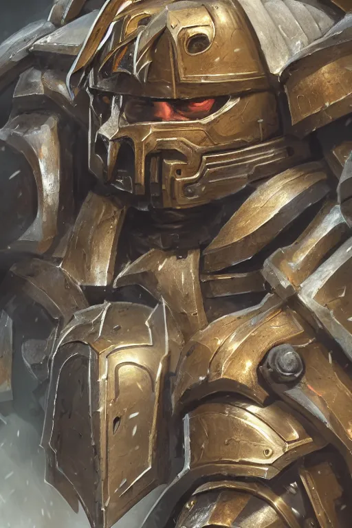 Image similar to armor portrait heros warhammer 4 0 k horus heresy fanart - the primarchs emperor by johannes helgeson animated with vfx concept artist & illustrator global illumination ray tracing hdr fanart arstation zbrush central hardmesh 8 k octane renderer comics stylized