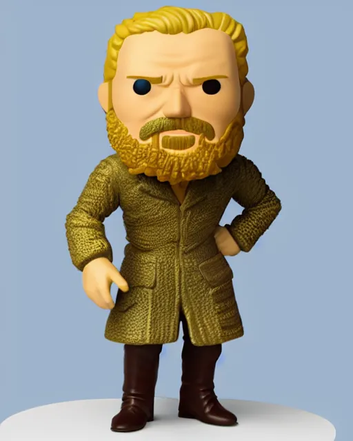 Prompt: full body 3d render of vincent van Gogh as a funko pop, studio lighting, white background, blender, trending on artstation, 8k, highly detailed