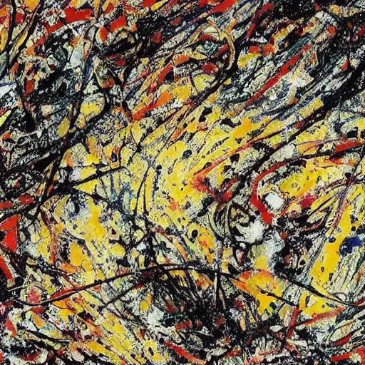 Prompt: colliding galaxies, intricate detail, jackson pollock