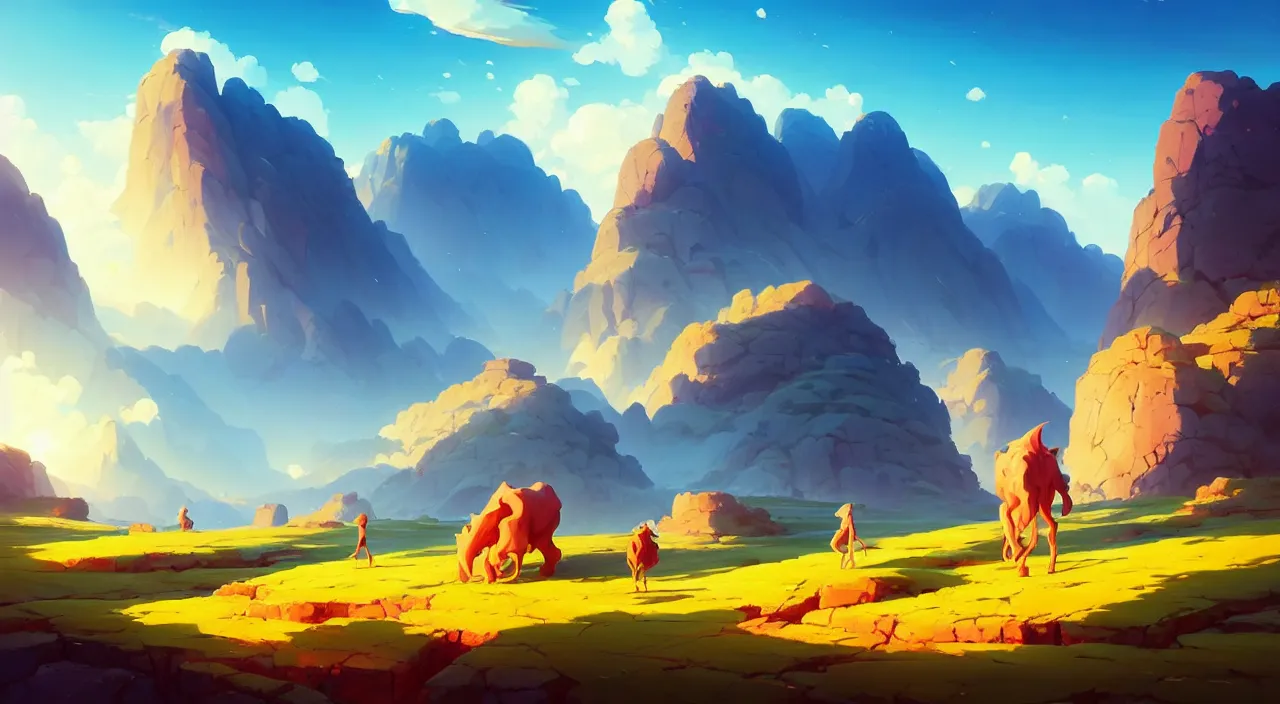 Image similar to beautiful summer landscape, in marble incrusted of legends heartstone official fanart behance hd by Jesper Ejsing, by RHADS, Makoto Shinkai and Lois van baarle, ilya kuvshinov, rossdraws global illumination