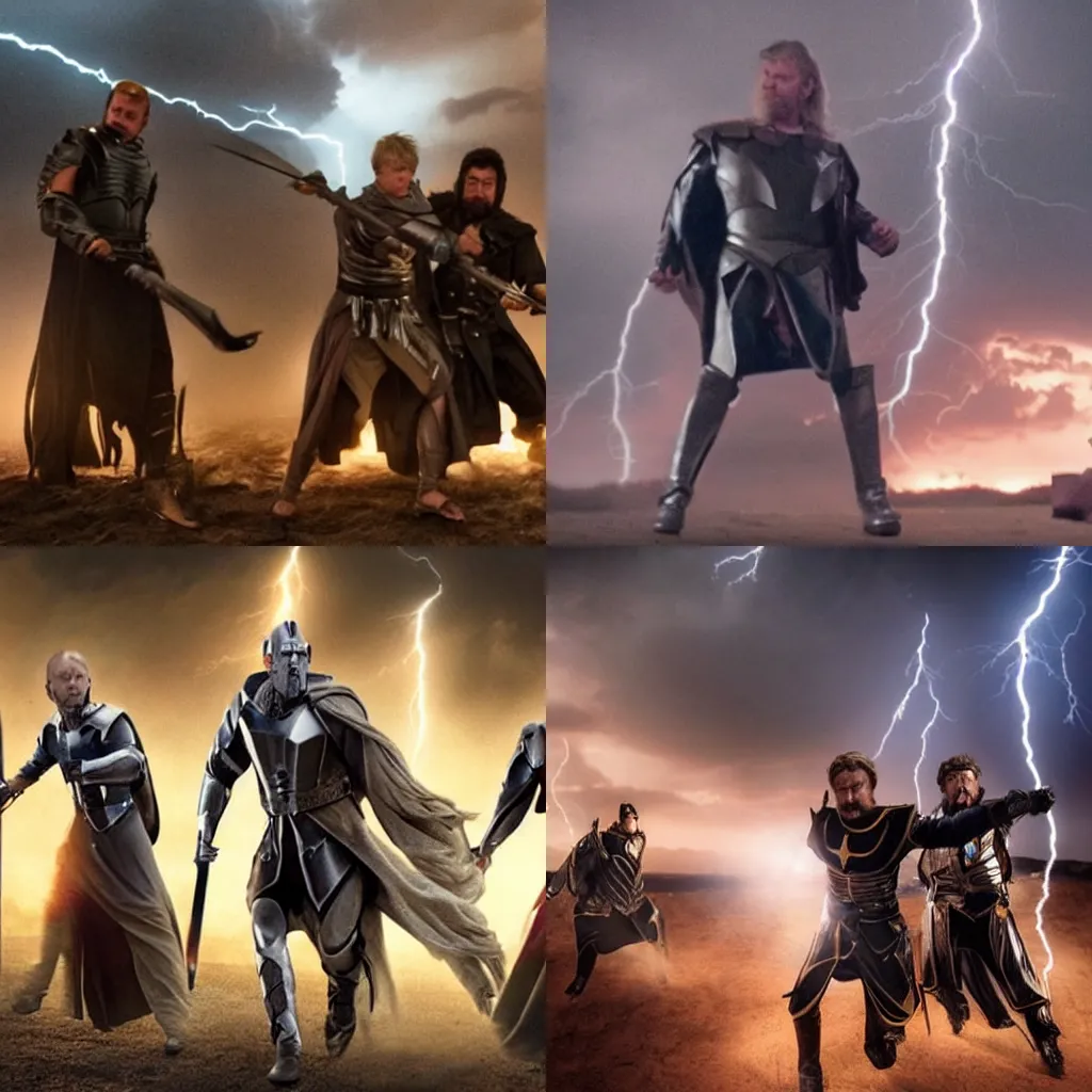 Prompt: Still from Lightning Wizard Wars Movie, great action, top production, exceptional lighting, highly downvoted