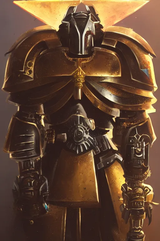 Image similar to armor portrait heros warhammer 4 0 k horus heresy fanart - the primarchs emperor by johannes helgeson animated with vfx concept artist & illustrator global illumination ray tracing hdr fanart arstation zbrush central hardmesh 8 k octane renderer