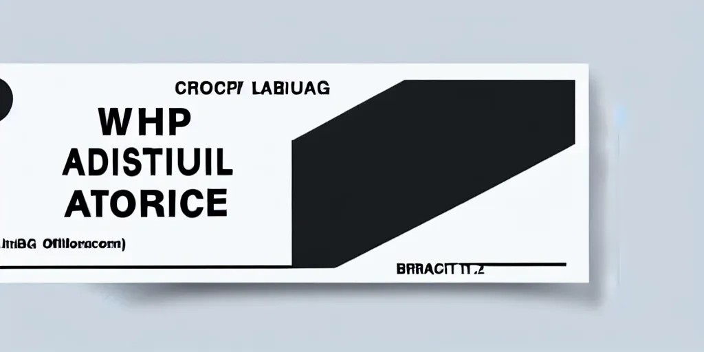 Prompt: a detailed futuristic shipping label on a white background