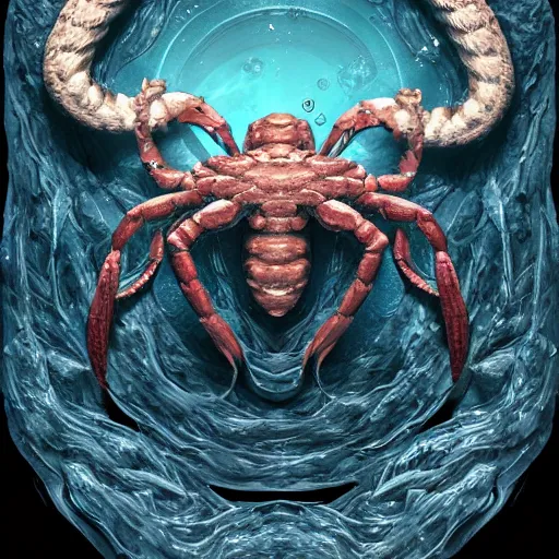 Image similar to water sign : scorpio as a person, illustrative art, artist interpretation, concept art, cgsociety contest winner, artstation, artstation hd, 4 k, 8 k, intricate, detailed, intricately detailed