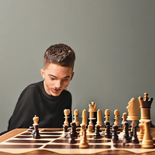 Image similar to “a studio photo of an alien playing chess”