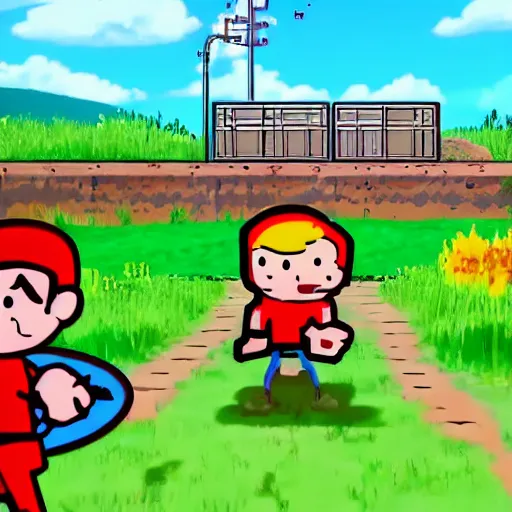Prompt: Mother 4 gameplay reveal trailer 4K HDR