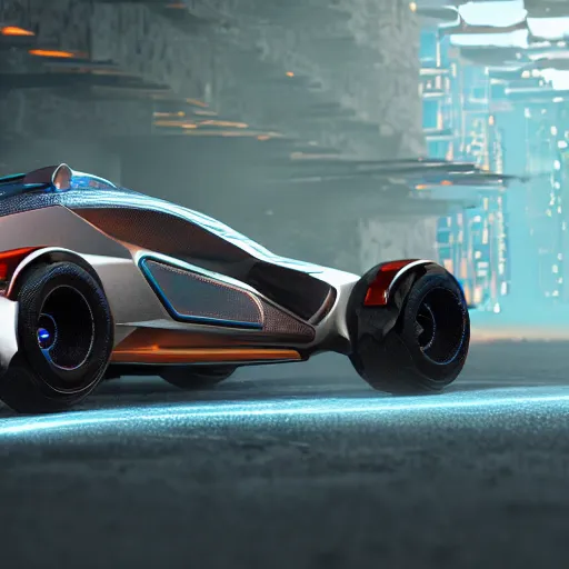 Prompt: a photorealistic futuristic kama - 1 concept car, sharp focus, ultra realistic, ultra high pixel detail, cinematic, intricate, cinematic light, concept art, illustration, art station, unreal engine 8 k