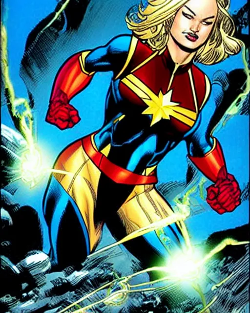 Image similar to Captain Marvel drawn by Jim Lee