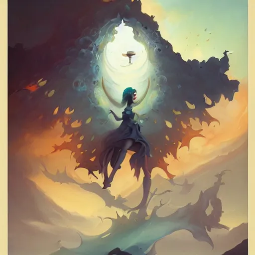 Image similar to A painting in the style of Peter Mohrbacher