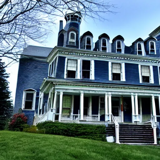 Prompt: stephen king's house in bangor maine