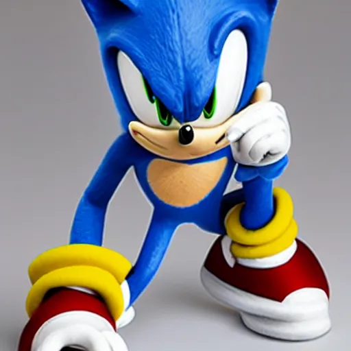 Image similar to a paper model of sonic, paper modeling art.